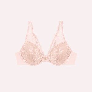 ThirdLove Lace Contour Plunge Bra Soft Pink - Size 38G